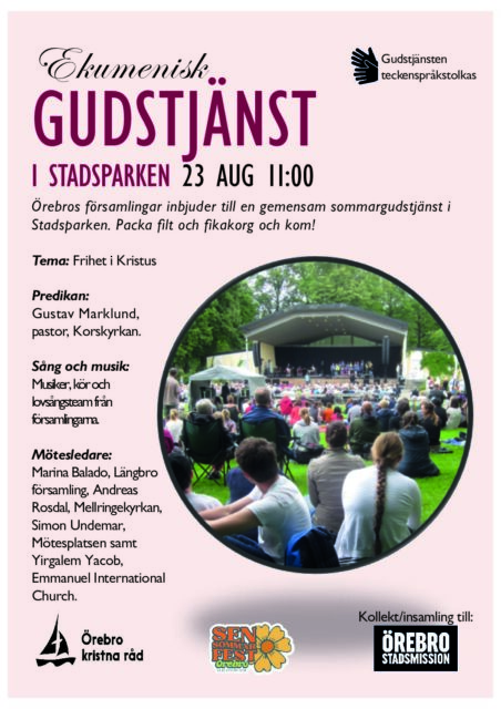 Ekumenisk gudstjänst i stadsparken